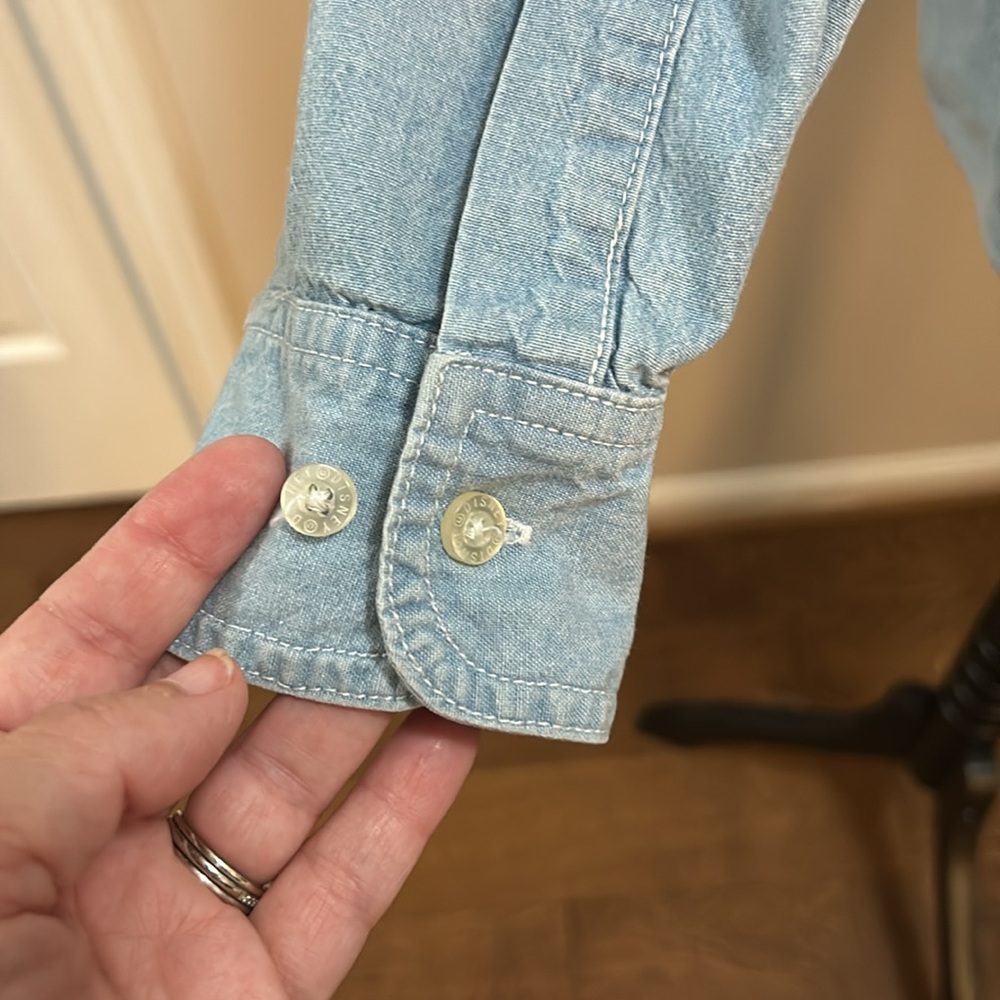 Vintage Disney Halloween Embroidered Denim Button Down - Picture 10 of 12